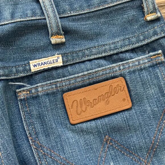 Vintage 70s Wrangler Flared Bellbottom Denim Jeans Size 30X30 - Picture 3 of 8